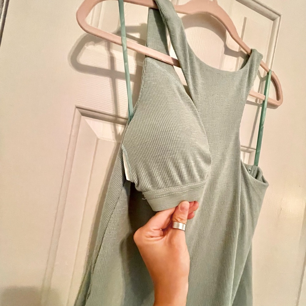 Mint Green Razor Back Tank Top - Picture 3 of 8